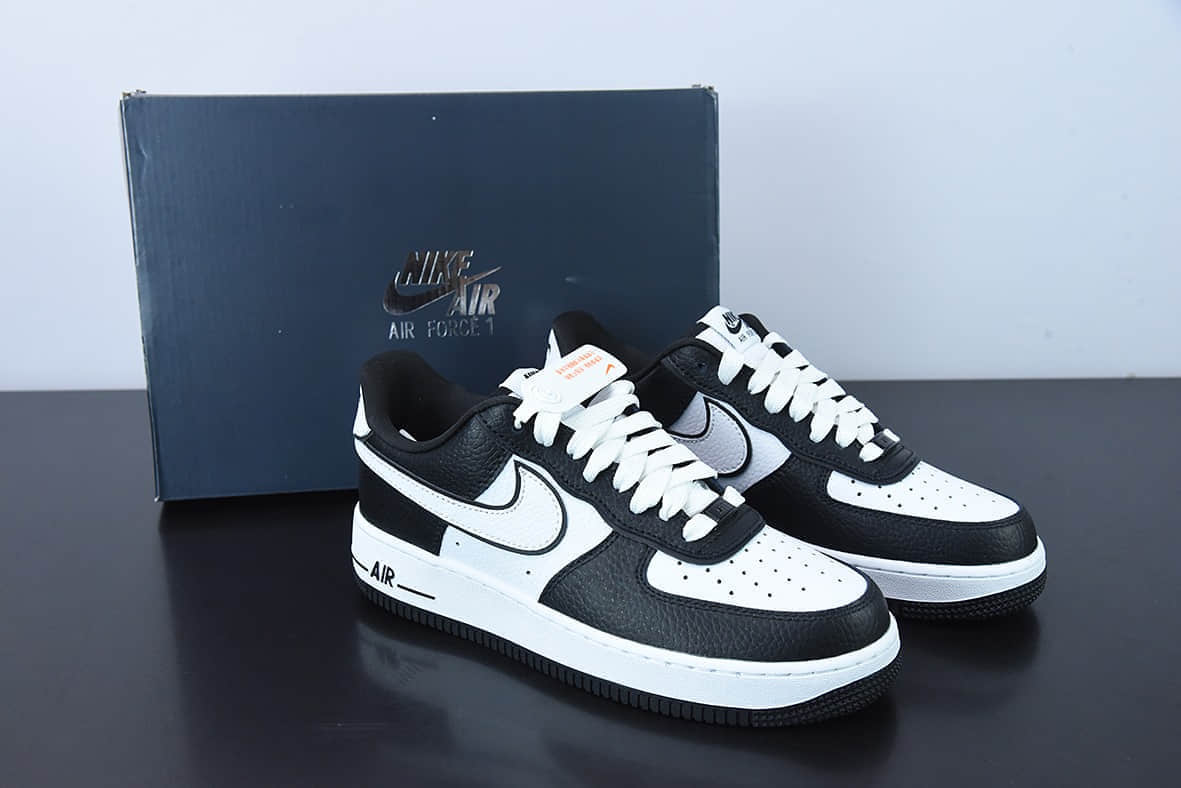 耐克Nike Air Force 1'07 LowBlackWhitePanda黑白熊猫小四钩空军一号低帮休闲板鞋纯原版本 货号：DX3115-100