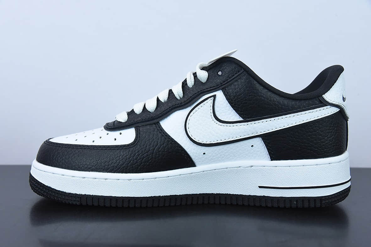 耐克Nike Air Force 1'07 LowBlackWhitePanda黑白熊猫小四钩空军一号低帮休闲板鞋纯原版本 货号：DX3115-100