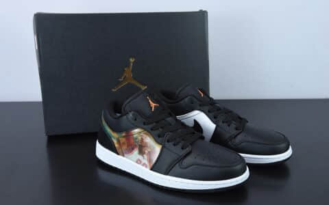 乔丹Air Jordan 1 Low AJ1全息投影黑白炫彩低帮休闲板鞋纯原版本 货号：DR9497-001