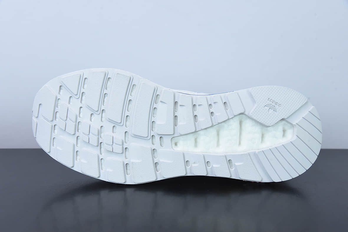 阿迪达斯Adidas Originals ZX 2K Boost 阿迪达斯爆米花白蓝涂鸦复古经典运动鞋纯原版本 货号：GX2718