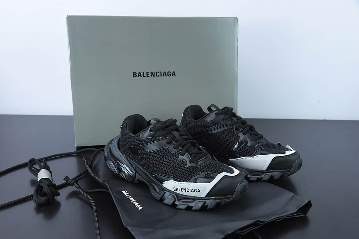 巴黎世家Balenciaga 3.0巴黎世家3.0黑白老爹鞋纯原版本 货号：700875W3RF19169