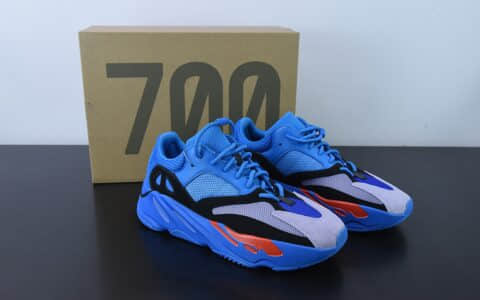 阿迪达斯Adidas Yeezy Boost 700 HP6674 Hi-Res Blue  侃爷同款椰子700 黑蓝紫配色跑鞋纯原版本 货号：HQ6980