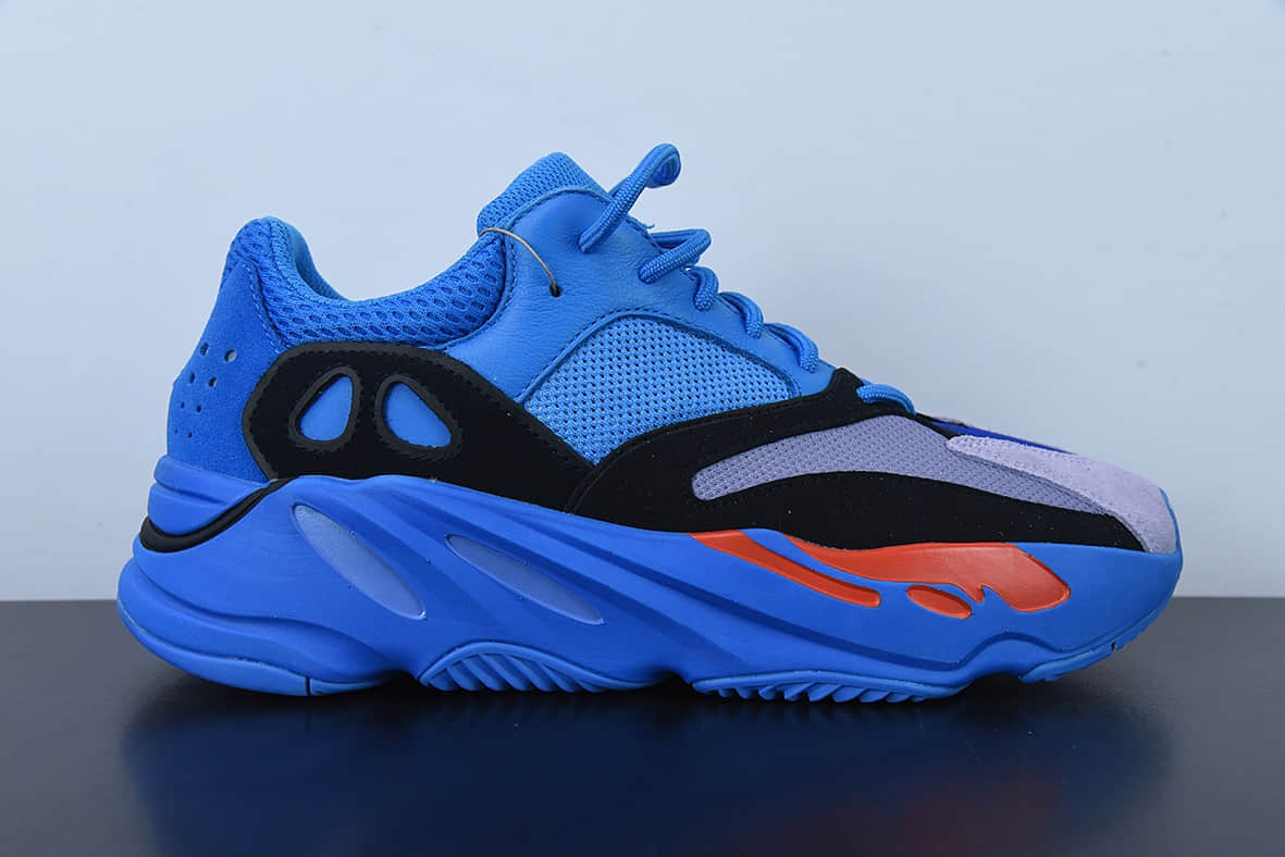 阿迪达斯Adidas Yeezy Boost 700 HP6674 Hi-Res Blue  侃爷同款椰子700 黑蓝紫配色跑鞋纯原版本 货号：HQ6980