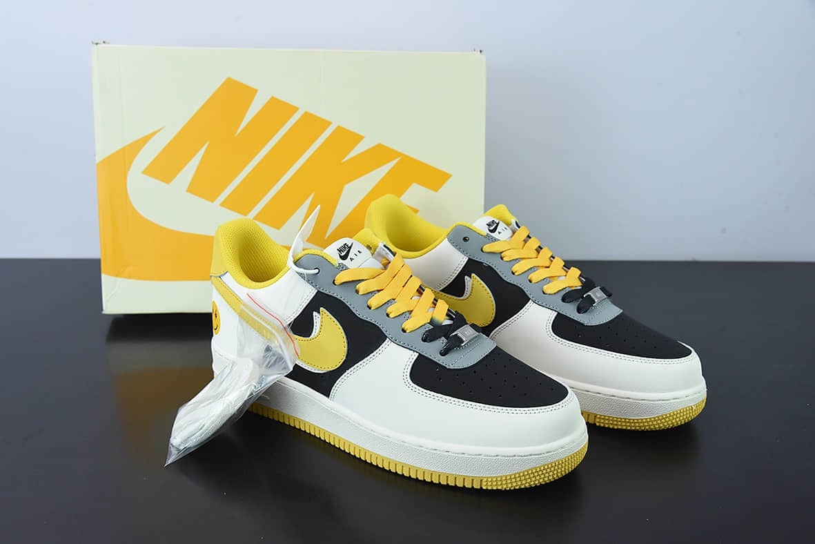 耐克Nike Air Force 1 Low 笑脸双勾空军一号低帮运动休闲板鞋纯原版本 货号：AF1234-004