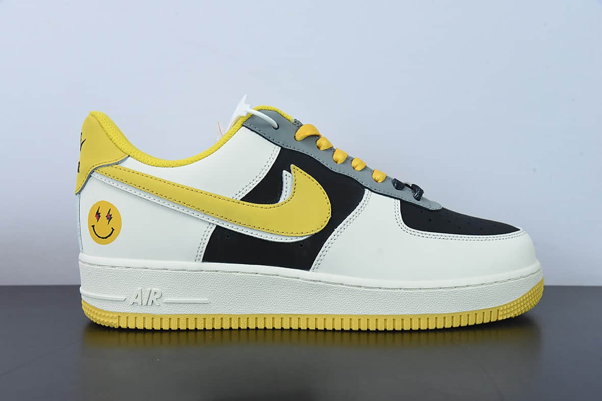 耐克Nike Air Force 1 Low 笑脸双勾空军一号低帮运动休闲板鞋纯原版本 货号：AF1234-004