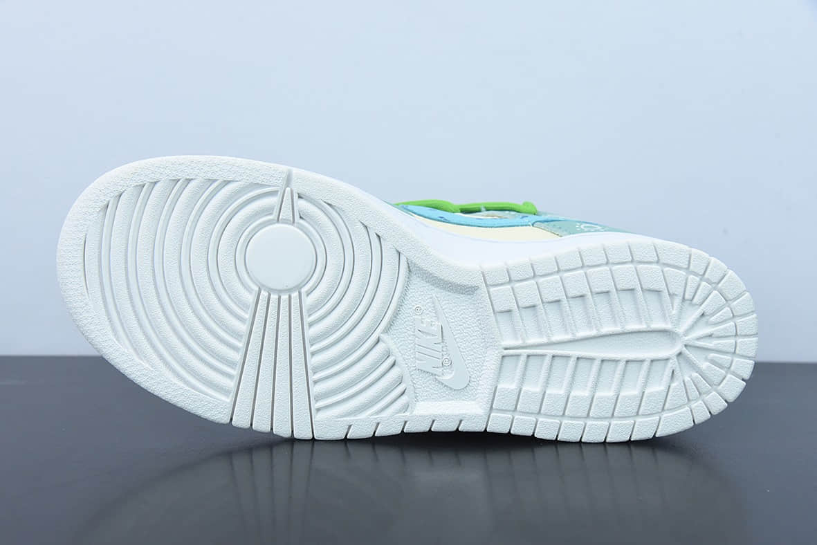 耐克Nike Dunk Low 黄绿腰果花多彩拼接低帮休闲复古板鞋纯原版本 货号：DH9765-100