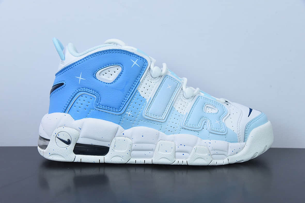 耐克Nike Air More Uptempo96 皮蓬大AIR蓝天白云复古篮球鞋纯原版本 货号：DH9719-100