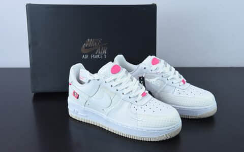 耐克Nike Air Force 1 Low 白粉拼接空军一号低帮百搭休闲运动板鞋纯原版本 货号：DX6061-111