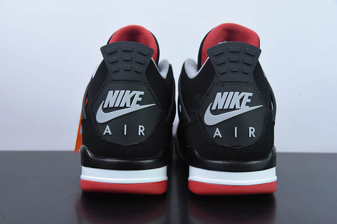 乔丹Air Jordan 4 Retro “Bred” AJ4 新黑红男子文化篮球鞋纯原版本 货号：308497-060