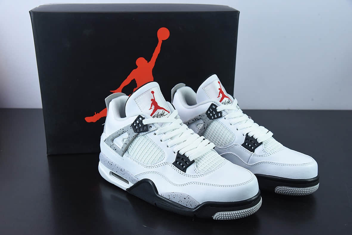 乔丹Air Jordan 4 Retro  White Cement  AJ4 白水泥男子文化休闲篮球鞋纯原版本 货号：840606-192