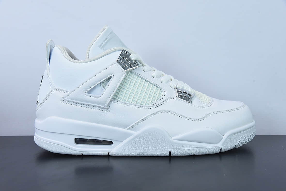 乔丹Air Jordan Retro AJ4纯白白猫文化休闲篮球鞋纯原版本 货号：308497-100