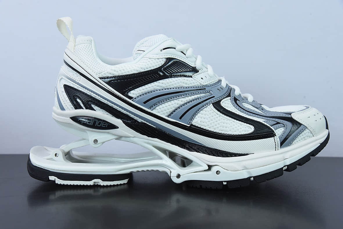 巴黎世家BalenciagaX-Pander 6.0 巴黎世家白黑复古弹簧鞋纯原版本 货号：653870W2RA41291