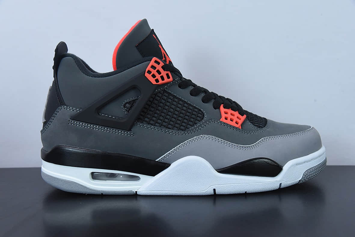 乔丹Air Jordan 4 Infrared AJ4黑灰红红外线篮球鞋纯原版本 货号：DH6927-061