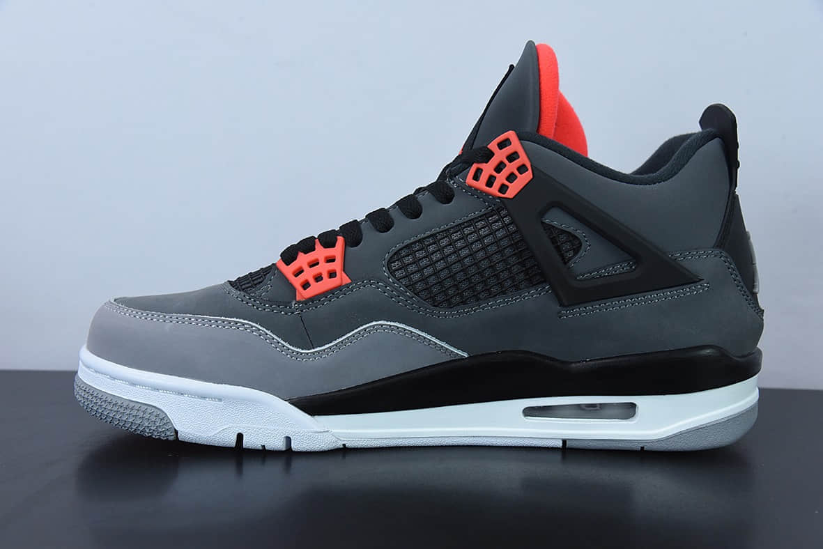 乔丹Air Jordan 4 Infrared AJ4黑灰红红外线篮球鞋纯原版本 货号：DH6927-061