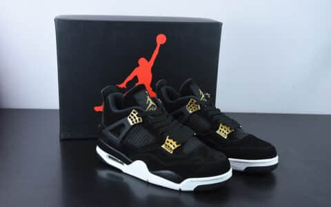 乔丹Air Jordan 4 Retro Royalty AJ4华贵黑金男子文化篮球鞋纯原版本 货号：308497-032