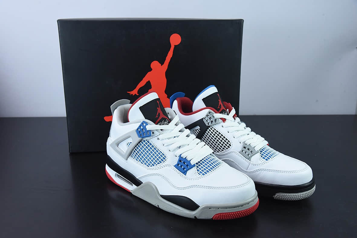 乔丹Air Jordan 4 What The AJ4 红蓝鸳鸯男子文化篮球鞋纯原版本 货号：CI1184-146