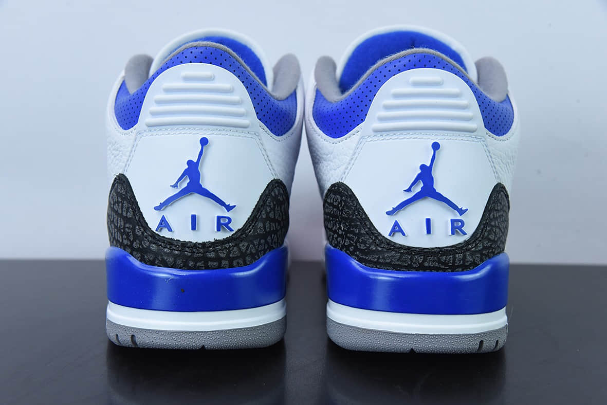 乔丹Air Jordan 3 Retro Racer Blue AJ3赛车蓝白蓝男子文化篮球鞋纯原版本 货号：CT8532-145