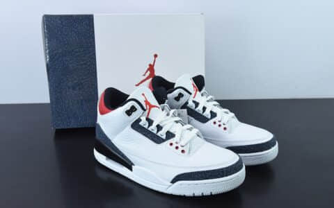 乔丹Air Jordan 3 SE-T Denim Fire Red AJ3火焰红日本限定男子文化篮球鞋纯原版本 货号：CZ6433-100