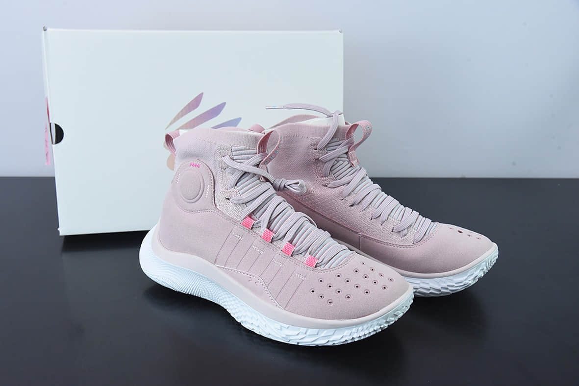 安德玛库里 Under Armour Curry 4 安德玛库里4代粉色高帮篮球鞋纯原版本 货号：3024861-600