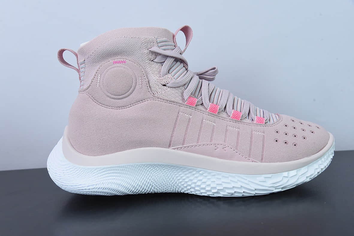 安德玛库里 Under Armour Curry 4 安德玛库里4代粉色高帮篮球鞋纯原版本 货号：3024861-600