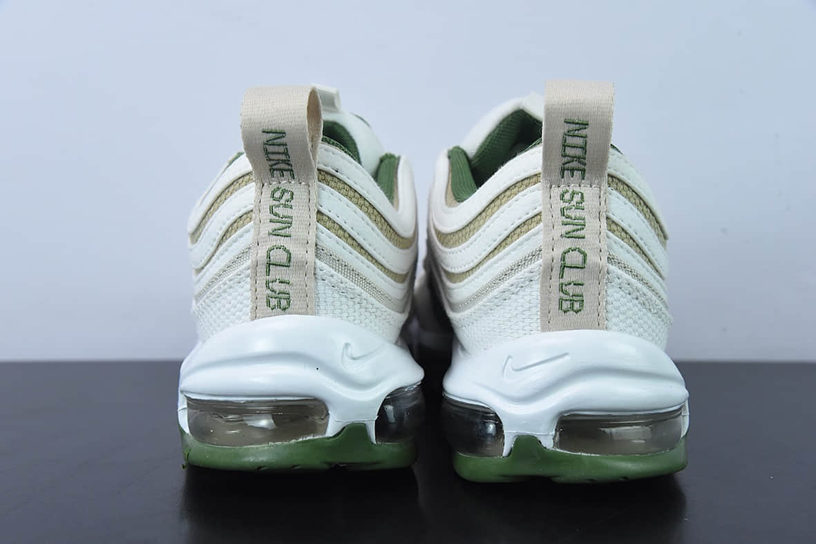 耐克Nike Air Max 97＂ Sun Club ＂白绿可回收材料低帮复古气垫跑步鞋纯原版本 货号：DM8588-100