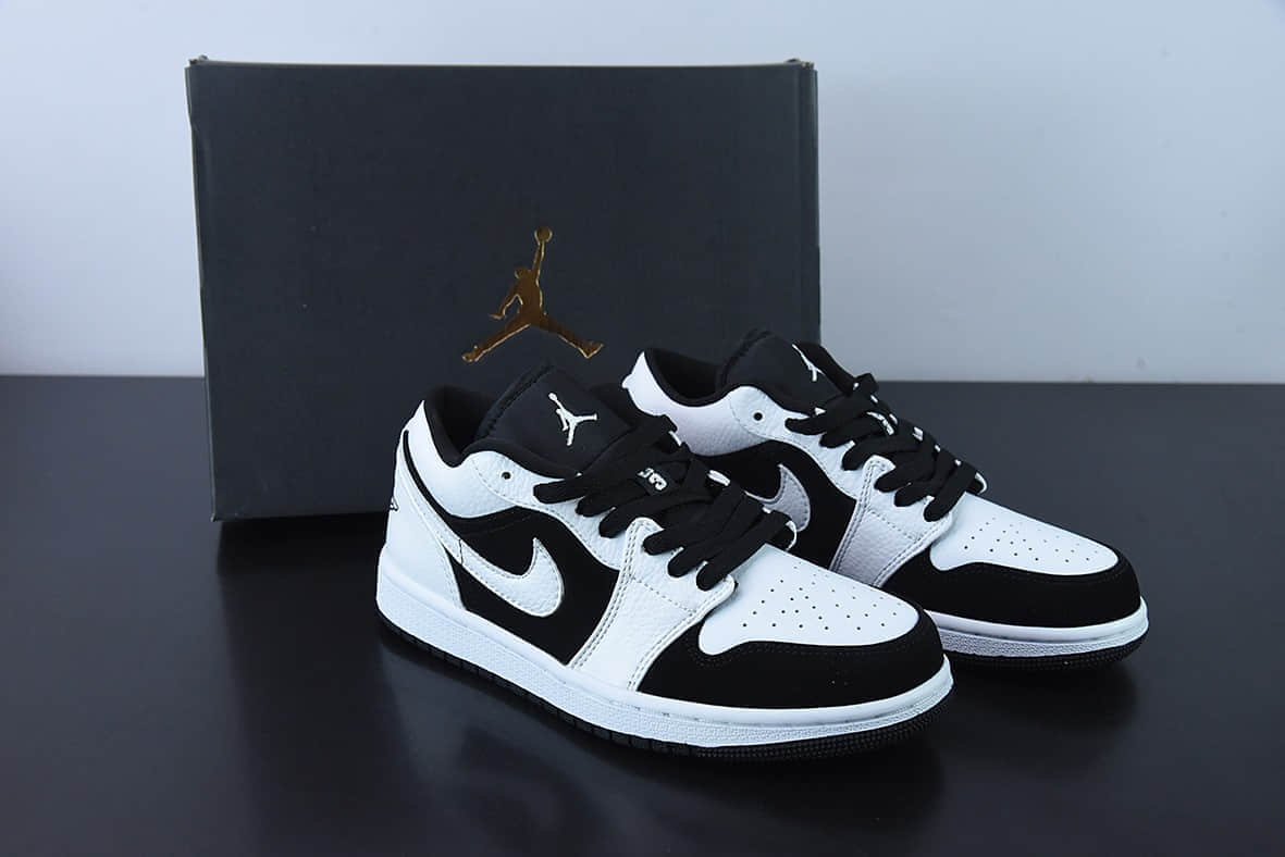 乔丹Air Jordan 1 Low AJ1 乔1黑白熊猫低帮休闲板鞋纯原版本 货号：553560-101