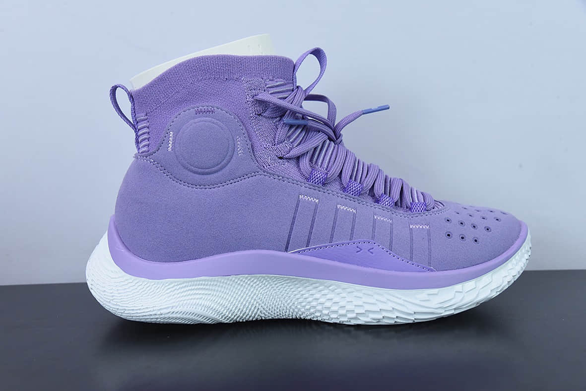 安德玛库里Under Armour Curry 4 安德玛库里4代紫罗兰色高帮篮球鞋纯原版本 货号：3024861-500