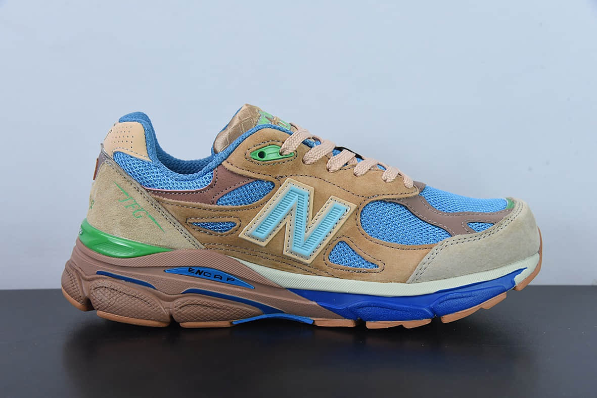 新百伦New Balance 990 V3 棕蓝绿美产官方复古休闲运动慢跑鞋纯原版本 货号：M990JG3