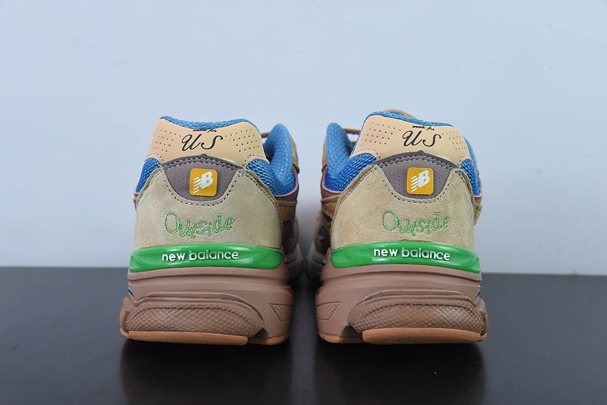 新百伦New Balance 990 V3 棕蓝绿美产官方复古休闲运动慢跑鞋纯原版本 货号：M990JG3