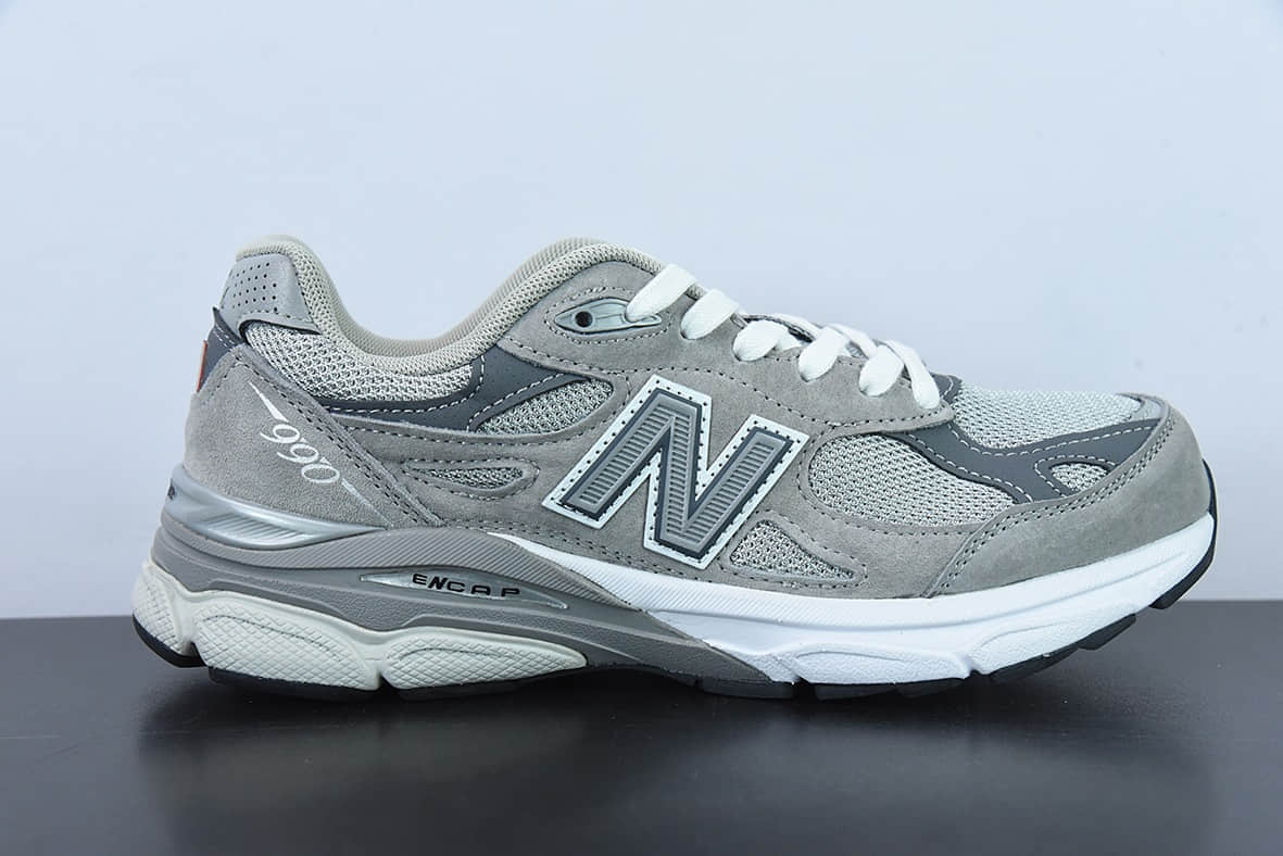 新百伦New Balance 990 V3 白灰美产官方复古休闲运动慢跑鞋纯原版本 货号：M990GY3