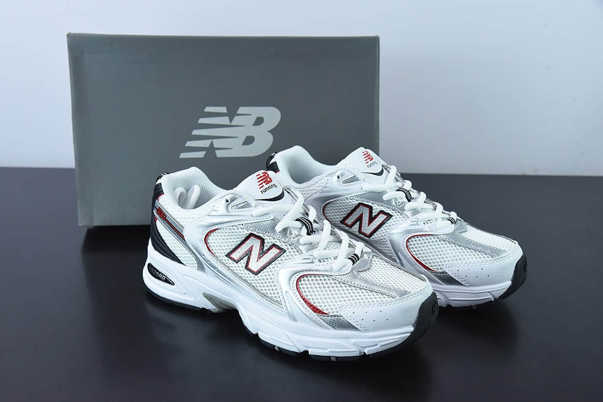 新百伦New balance 530系列灰银红复古休闲慢跑鞋纯原版本 货号：MR530SA