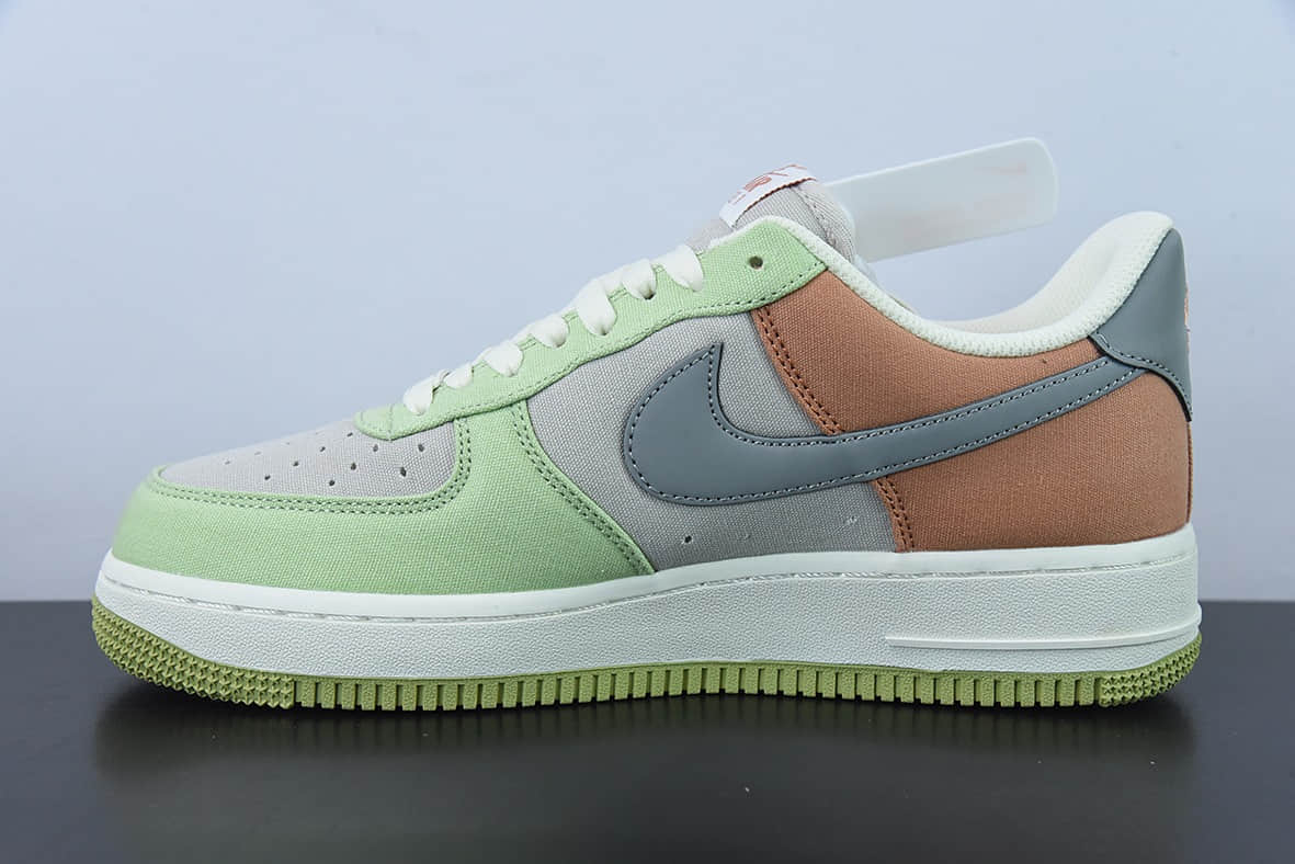 耐克Nike Air Force 1'07 Low 灰青色布面空军一号低帮休闲板鞋纯原版本 货号：DG2296-015