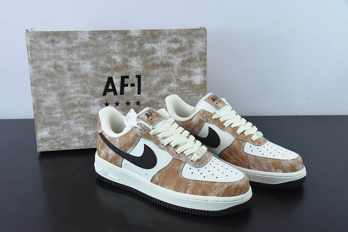 耐克Nike By You Air Force 1'07 Low Retro SP火星岩石空军一号低帮经典板鞋纯原版本 货号：BX5815-536