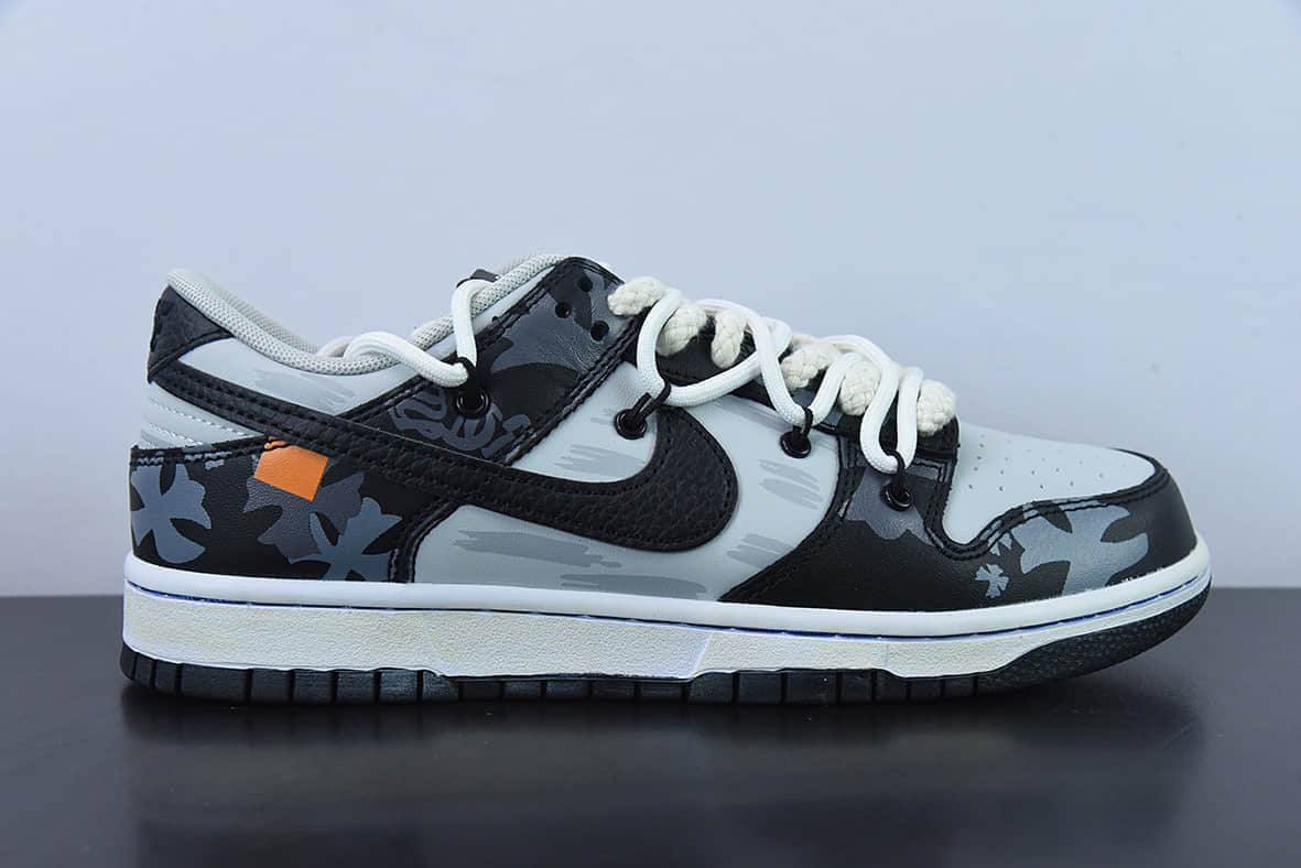 耐克Nike SB Dunk low 哥特十字架熊猫解构黑灰SB扣碎篮板时尚休闲板鞋纯原版本 货号：DD3363-002