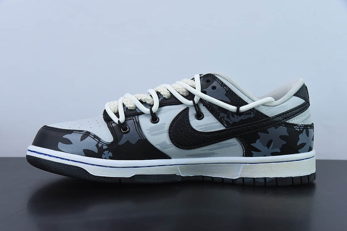 耐克Nike SB Dunk low 哥特十字架熊猫解构黑灰SB扣碎篮板时尚休闲板鞋纯原版本 货号：DD3363-002