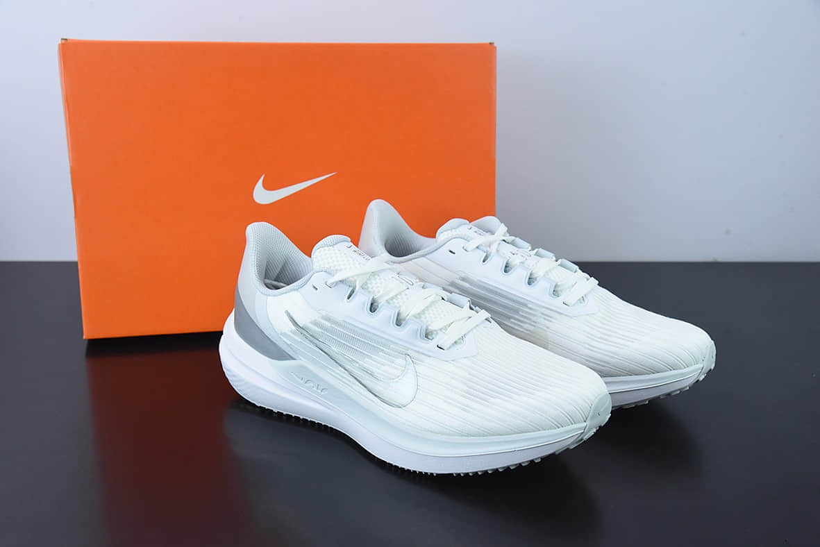 耐克Nike Air Zoom Winflo 9代灰白网透面气训跑练步鞋纯原版本 货号：DD8686-100