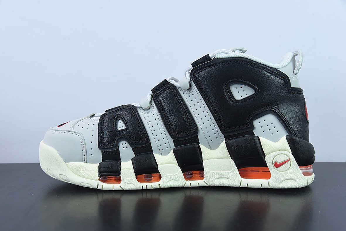 耐克Nike Air More Uptempo 皮蓬大AIR复古灰黑橙篮球鞋纯原版本 货号：DX3360-001