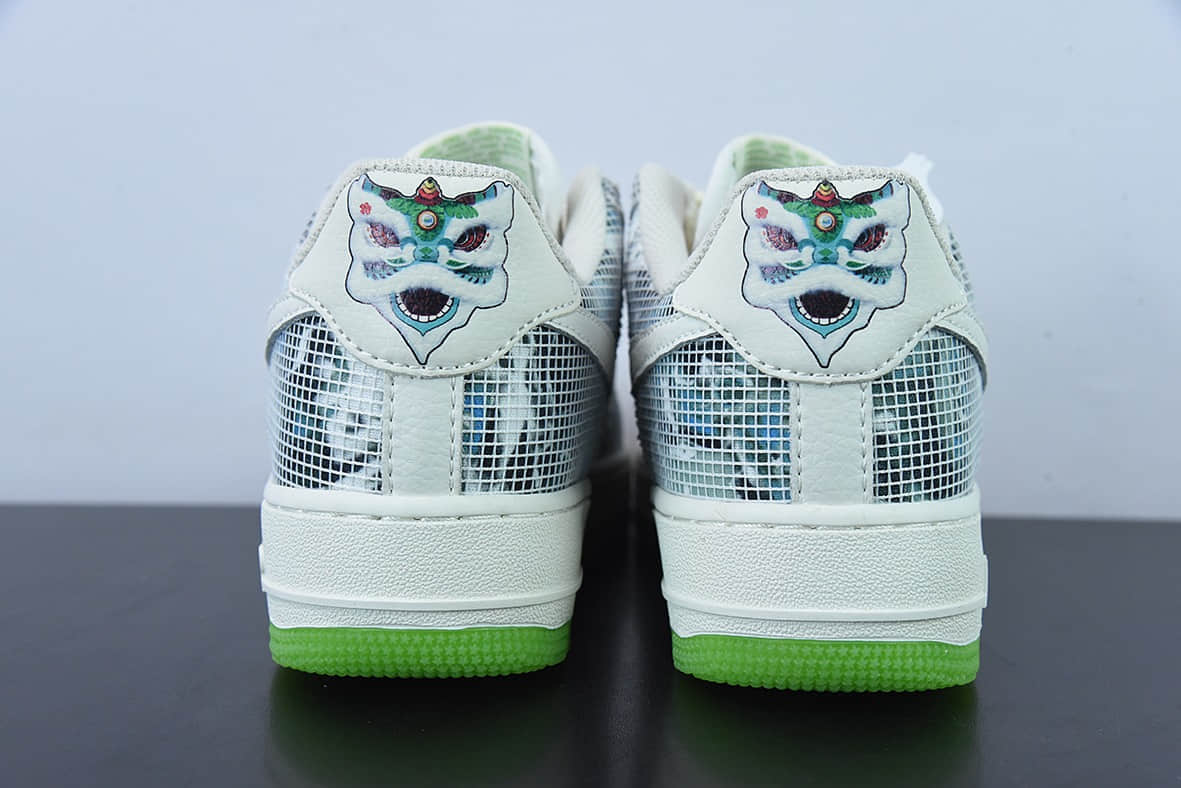 耐克Nike Air Force 1“Lion dance” 醒狮绿国潮风空军一号低帮休闲板鞋纯原版本 货号：CW1888-716