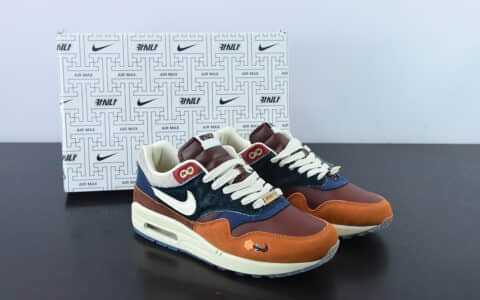 耐克Nike Kasina x Nike Air Max 1 SP Won-Ang 棕蓝鸳鸯复古休闲跑步鞋纯原版本 货号：DQ8475-800