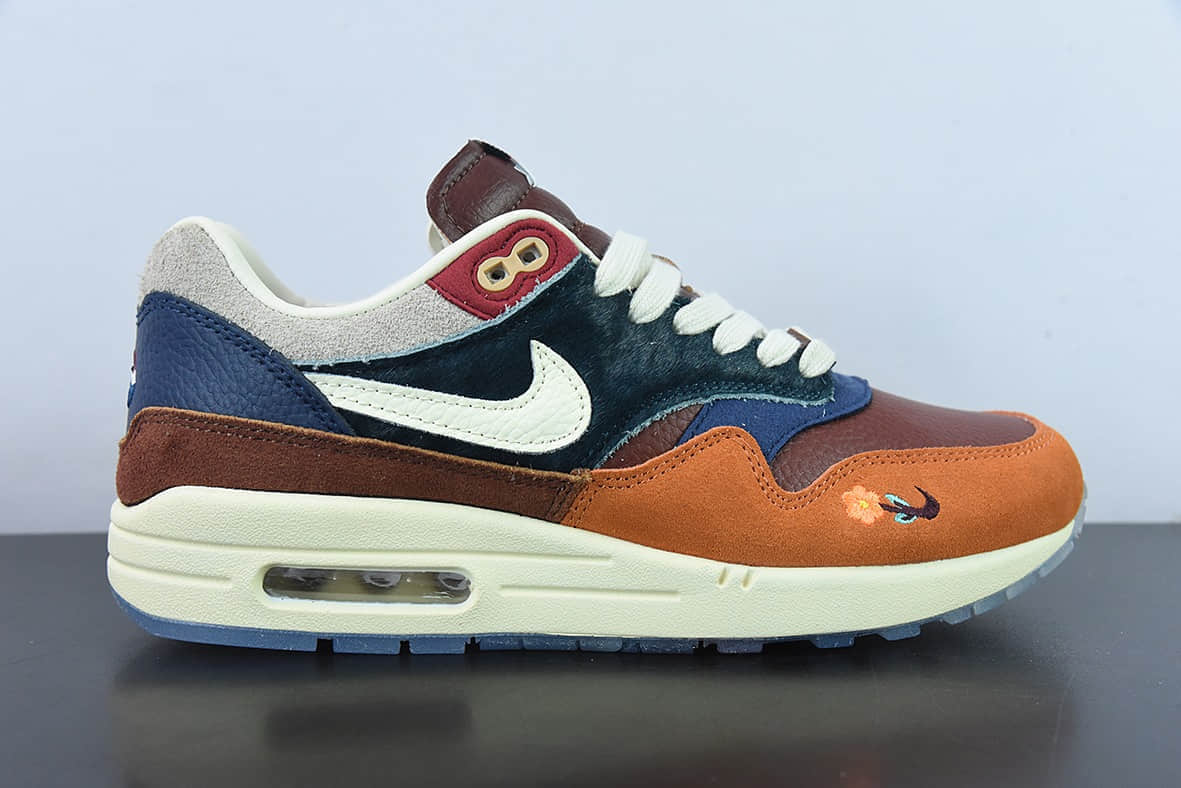 耐克Nike Kasina x Nike Air Max 1 SP Won-Ang 棕蓝鸳鸯复古休闲跑步鞋纯原版本 货号：DQ8475-800