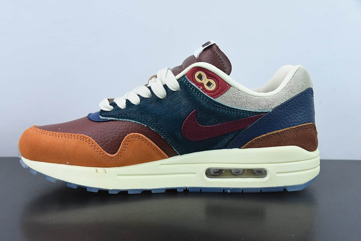 耐克Nike Kasina x Nike Air Max 1 SP Won-Ang 棕蓝鸳鸯复古休闲跑步鞋纯原版本 货号：DQ8475-800