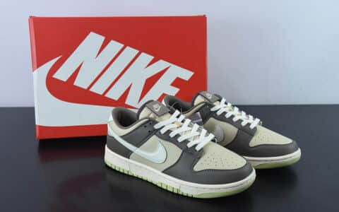 耐克Nike SB Dunk LowSail Olive Grey皮革橄榄绿深灰米白扣篮系列低帮休闲运动滑板板鞋纯原版本 货号：FB4960-210