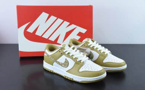 耐克Nike SB Dunk Low Barley Paisley 牛油果绿腰果花低帮休闲滑板鞋纯原版本 货号：DH4401-104