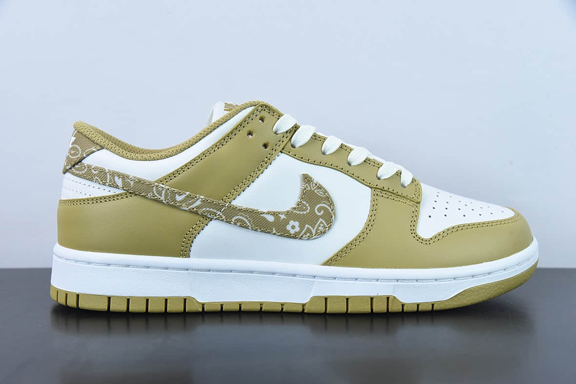 耐克Nike SB Dunk Low Barley Paisley 牛油果绿腰果花低帮休闲滑板鞋纯原版本 货号：DH4401-104