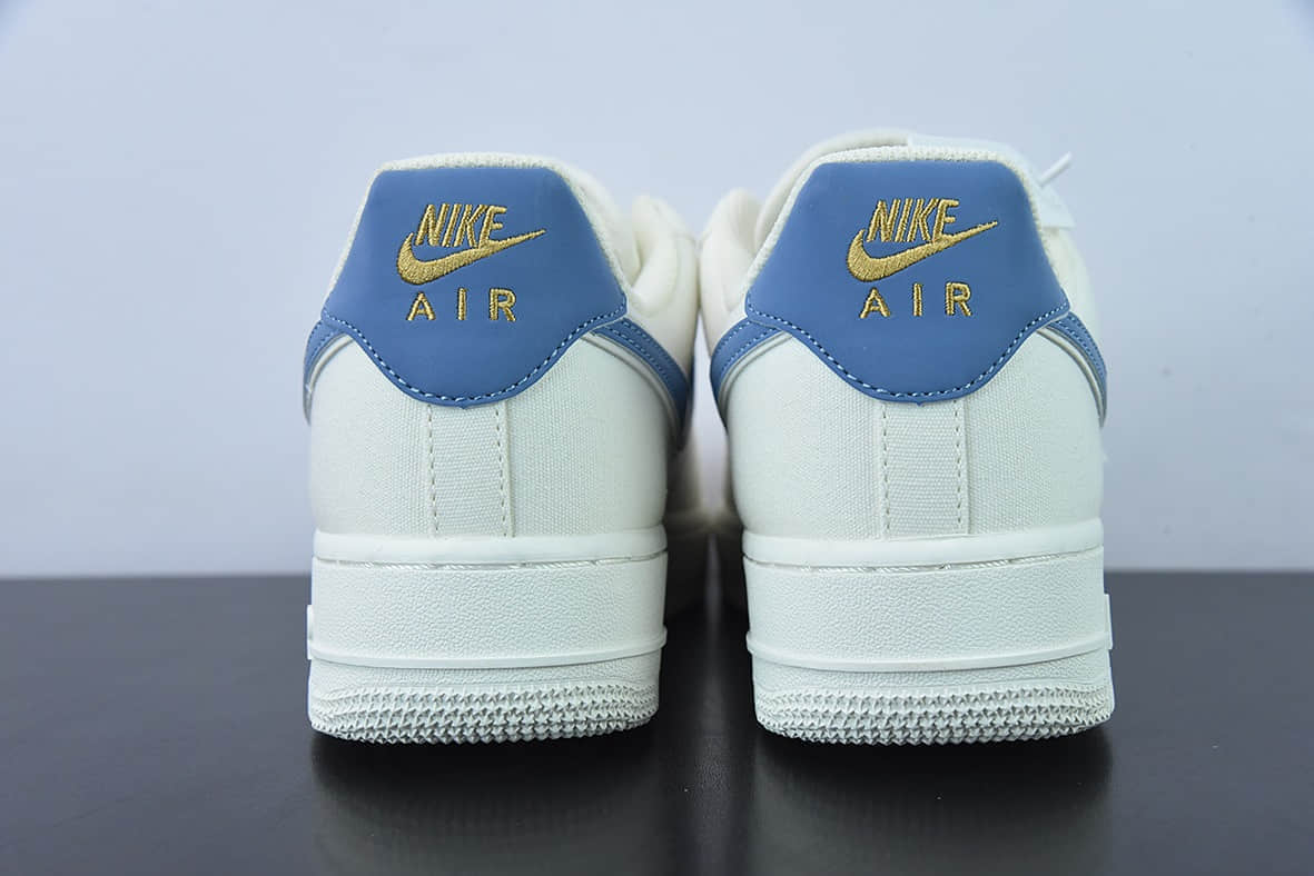 耐克Nike Air Force 1 '07 Low 白蓝金帆布空军一号低帮休闲板鞋纯原版本 货号：MN5696-209