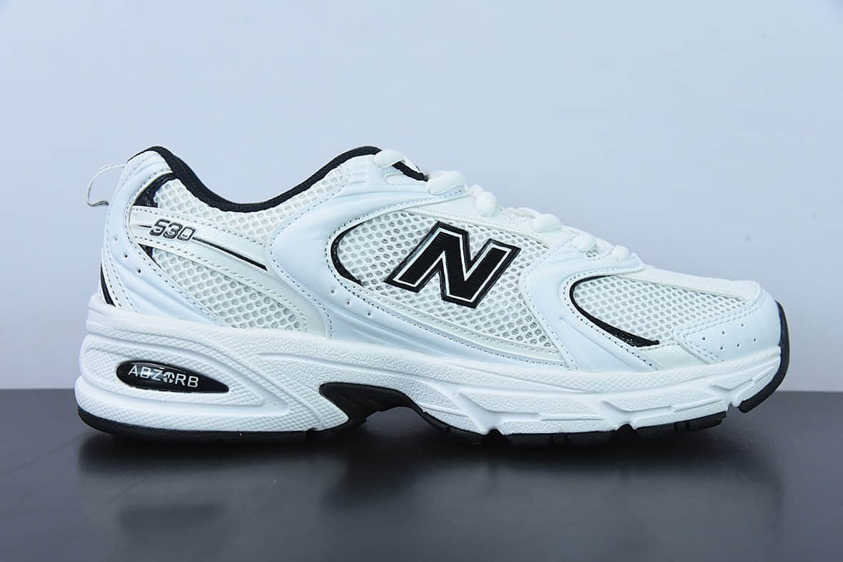新百伦New Balance NB530系列白黑复古休闲慢跑鞋纯原版本 货号：MR530EWB