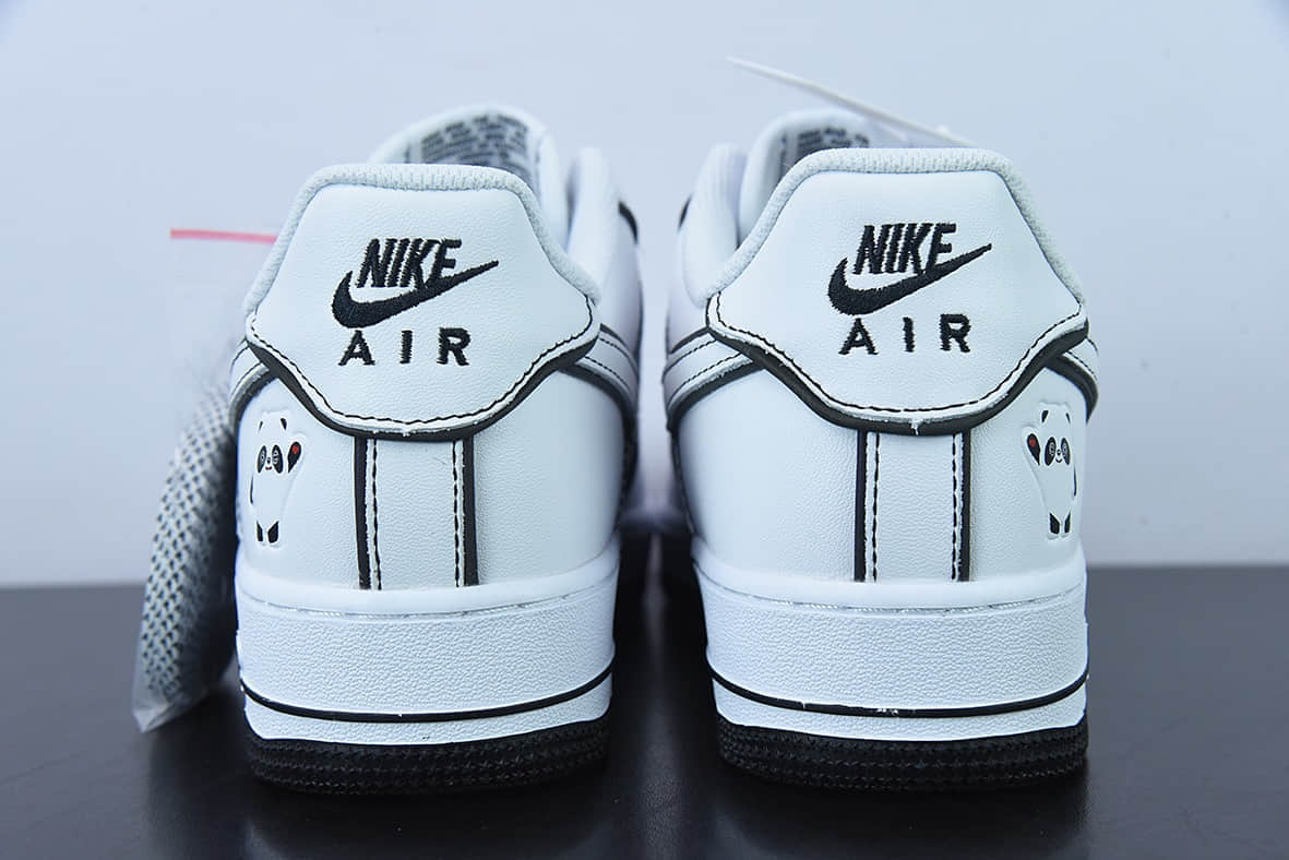 耐克Nike Air Force 1 AF1 白黑彩虹鞋带3M反光版空军一号低帮休闲板鞋纯原版本 货号：GU6936-599