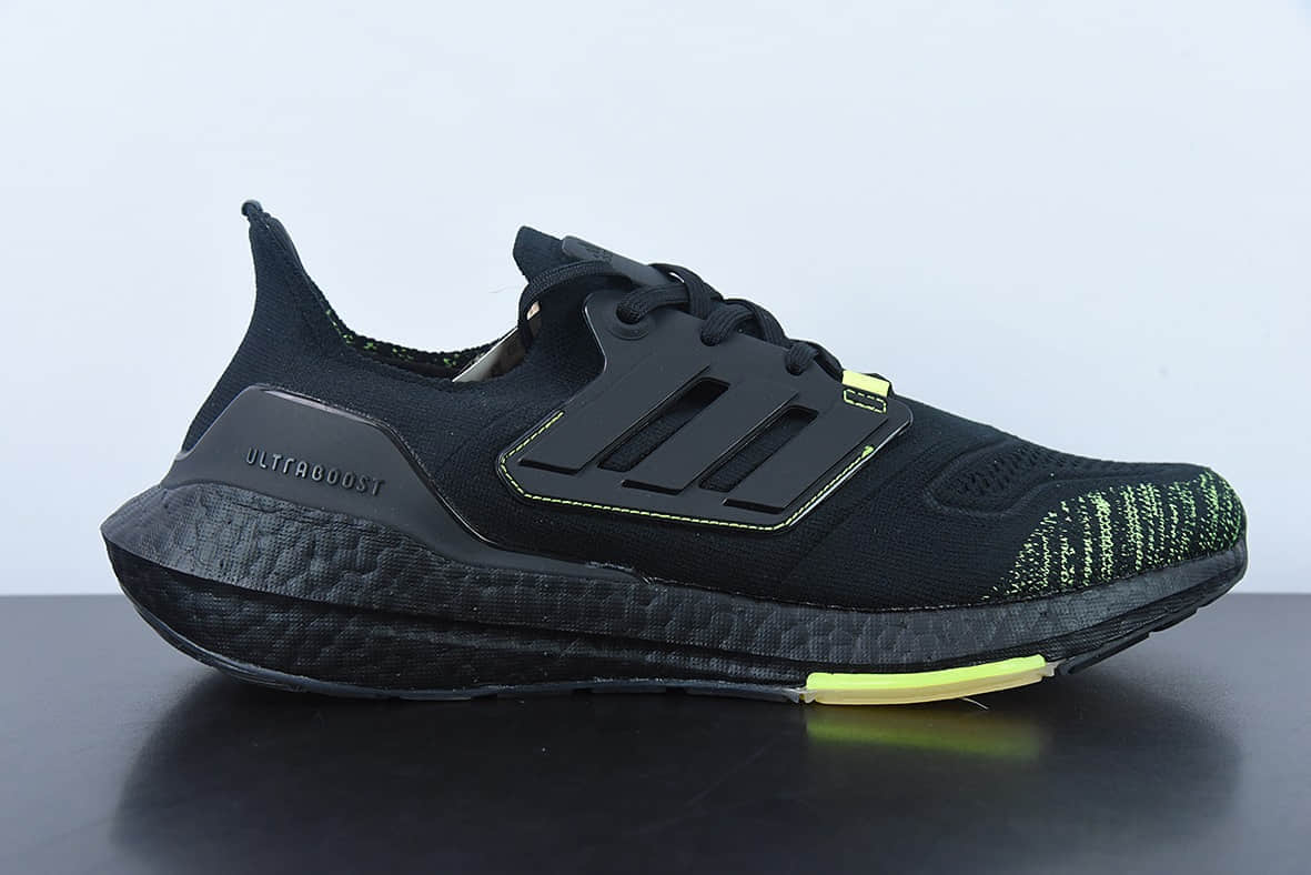 阿迪达斯Adidas Ultra Boost 22 Consortium 阿迪达斯 8.0黑绿厚底爆米花跑鞋纯原版本 货号：GX5915