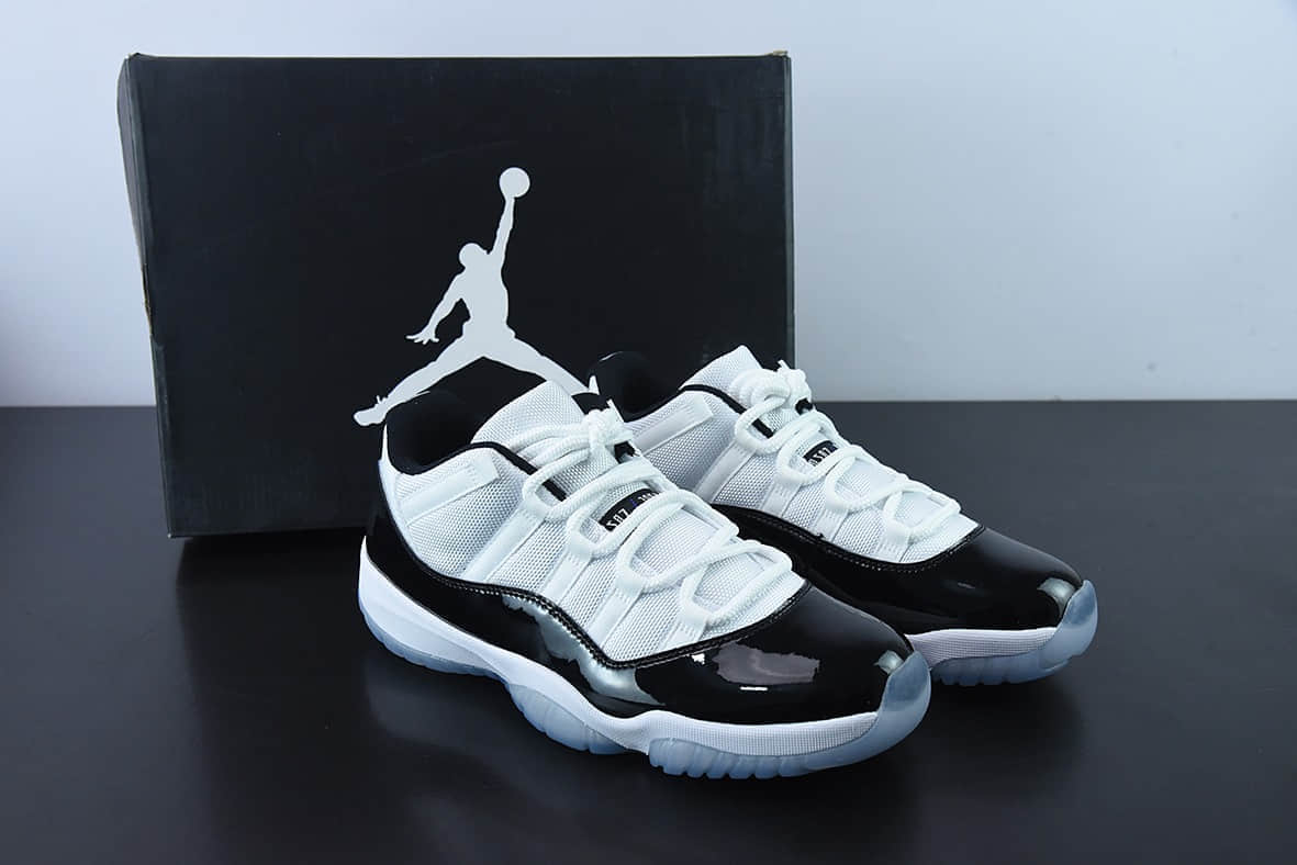 乔丹Air Jordan 11 Retro AJ11乔11 康扣黑白低帮篮球鞋纯原版本 货号： 528896-153