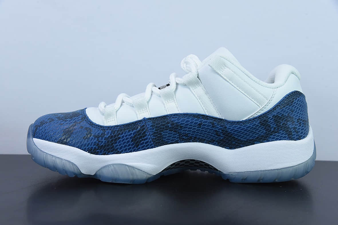 乔丹Air Jordan 11 Retro Low AJ11蓝蛇低帮篮球鞋纯原版本 货号：CD6846-102